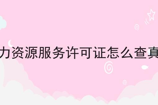 人力资源服务许可证怎么查真伪 人力资源服务许可证怎么查真伪