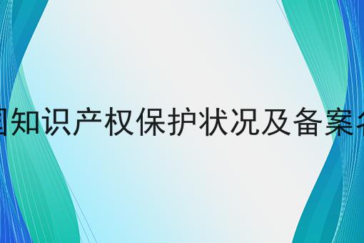 中国知识产权保护状况及备案名录