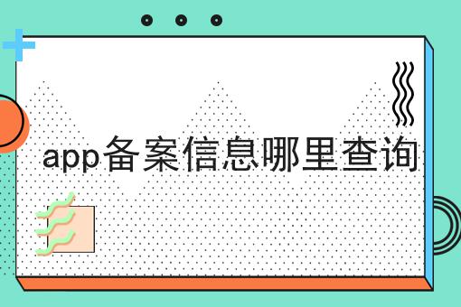 app备案信息哪里查询，详细为你解读！