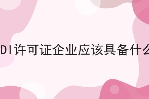 办理EDI许可证企业应该具备什么条件