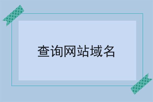 查询网站域名