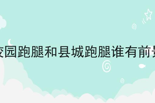 校园跑腿和县城跑腿谁有前景