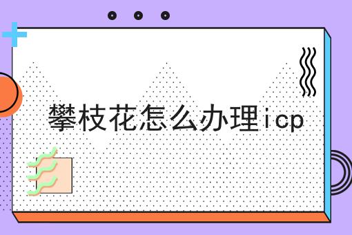攀枝花怎么办理icp 攀枝花怎么办理icp