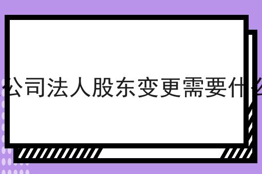 ICP证公司法人股东变更需要什么材料，史上最全！