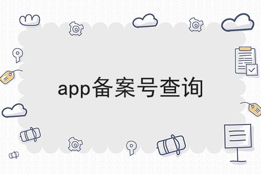 app备案号查询，具体详细条件！