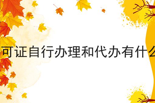 ICP许可证自行办理和代办有什么区别