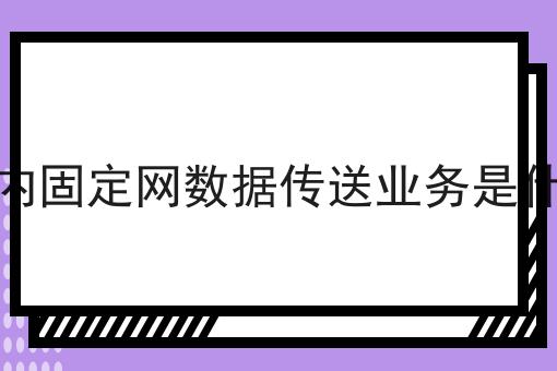国内固定网数据传送业务是什么 国内固定网数据传送业务是什么