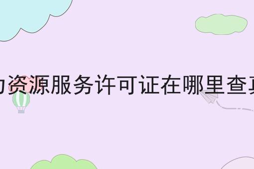 人力资源服务许可证在哪里查真伪超级干货:从入门到高手，全攻略