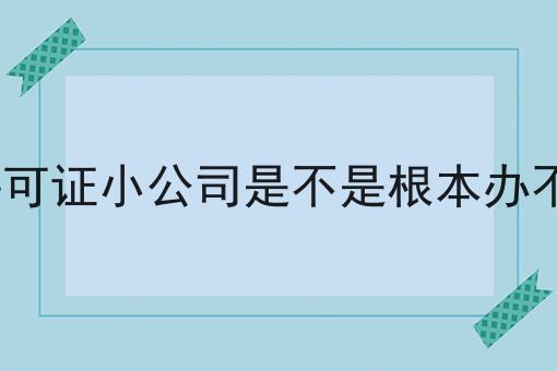 icp许可证小公司是不是根本办不了啊 icp许可证小公司是不是根本办不了啊
