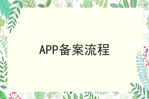 app备案流程